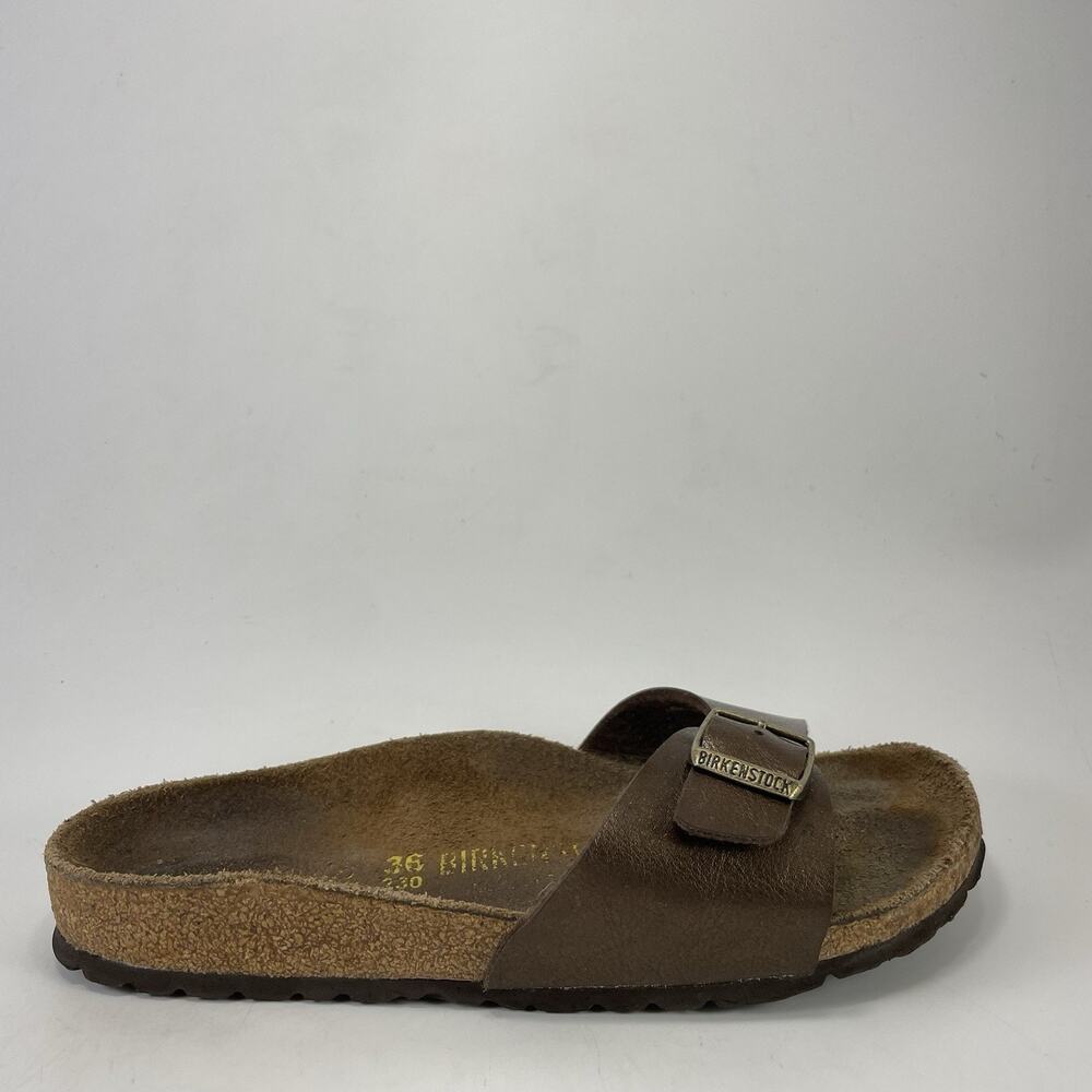 Birkenstock Madrid Metallic Bronze Sandals Womens Size 37, 6-6.5 Single Strap